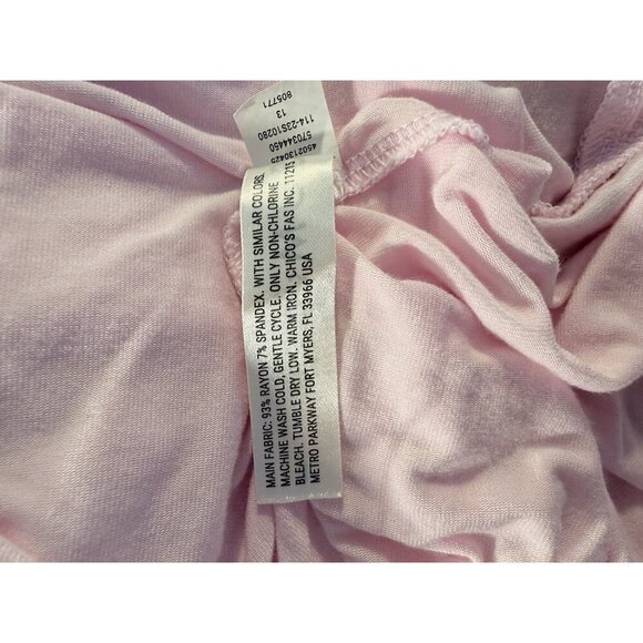 Soma 2 Piece Pajama Set Size Large Short Sleeve Tropical Floral Pink & Multic - Picture 7 of 9